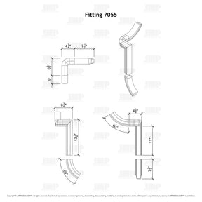 Fitting 55 - Level Quarter Turn Gooseneck Fitting (Right Hand)