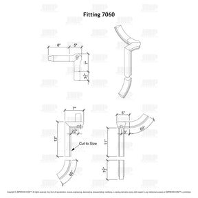 Fitting 60 - Level Quarter Turn Gooseneck Fitting with Cap (Left Hand)