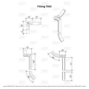 Fitting 65 - Level Quarter Turn Gooseneck Fitting with Cap (Right Hand)