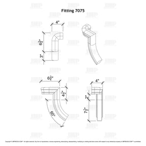 Fitting 75 - Level Quarter Turn Gooseneck Fitting with No Cap (Right Hand)