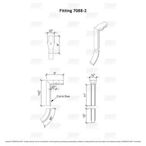 Fitting 88-2 - Straight Riser with Tandem Cap 2 Rise