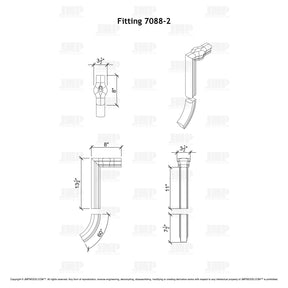 Fitting 88-2 - Straight Riser with Tandem Cap 2 Rise
