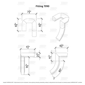 Fitting 90 - Landing Return Riser No Cap (Left Hand)