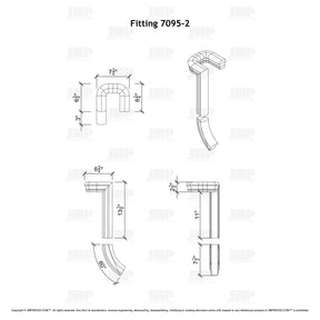 Fitting 95-2 - Landing Return Riser with No Cap 2-Rise (Right Hand)