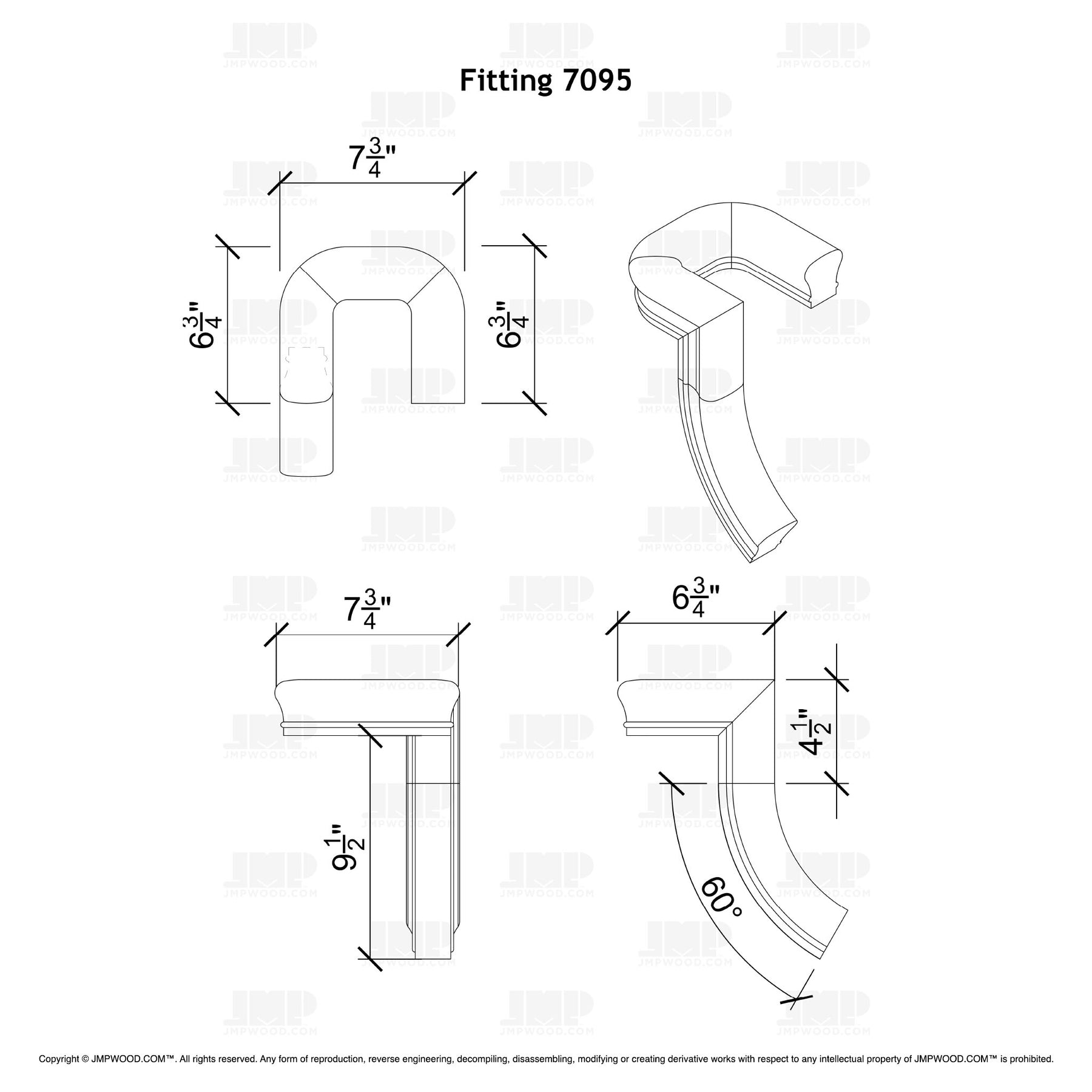 Fitting 95 - Landing Return Riser No Cap (Right Hand)