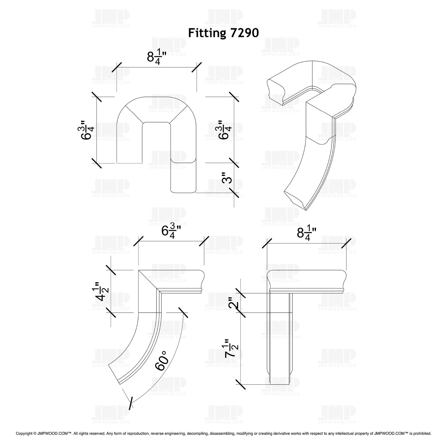 Fitting 90 - Landing Return Riser No Cap (Left Hand)