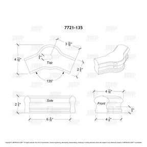 Fitting 21-135 - Quarter Turn with Cap 135º