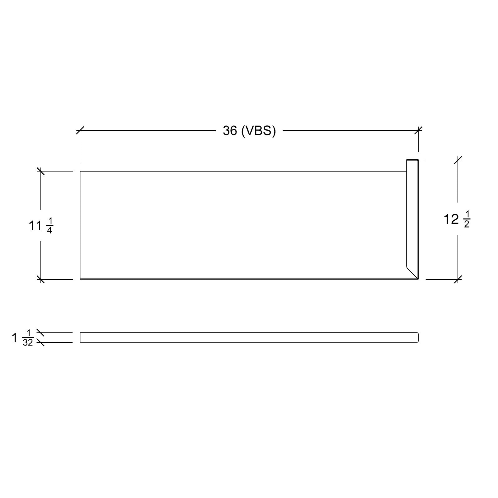 Tread 8070SQ-MTR-RH - Square Nosing Return Tread Right Hand Miter