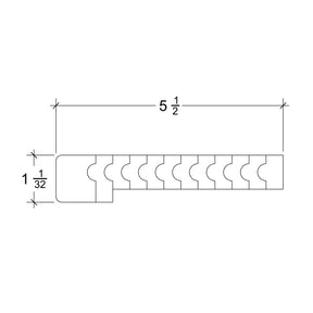 Bending Landing Tread 8095SQB - Square (5-1/2")
