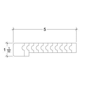 Bending Landing Tread 8095SQB - Square (5-1/2")