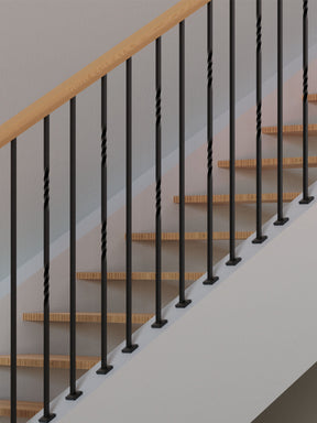 Iron Baluster 9002 - 1/2" Square - Double Twist