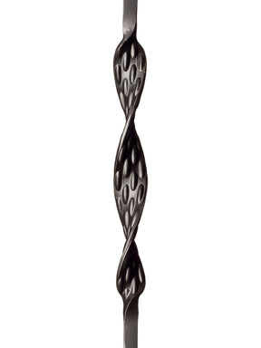 Iron Baluster 9010 - 1/2" Square - Single Ribbon