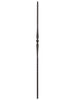 Iron Baluster 9021 - 9/16" Hammered Edge - Single Feather