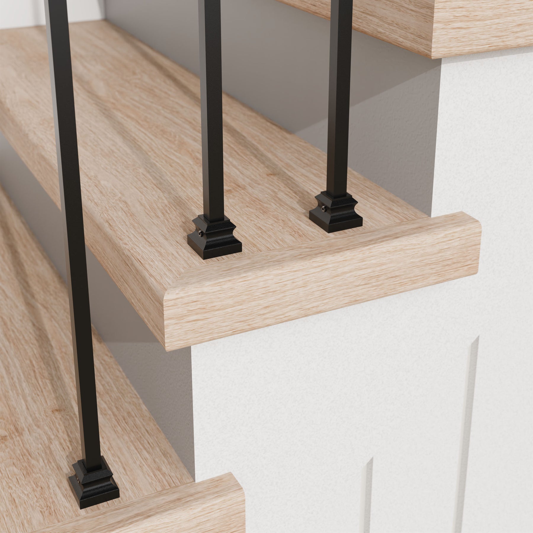 Iron Baluster Shoes - Slant Shoe With Screw - For Use With 1/2" Square