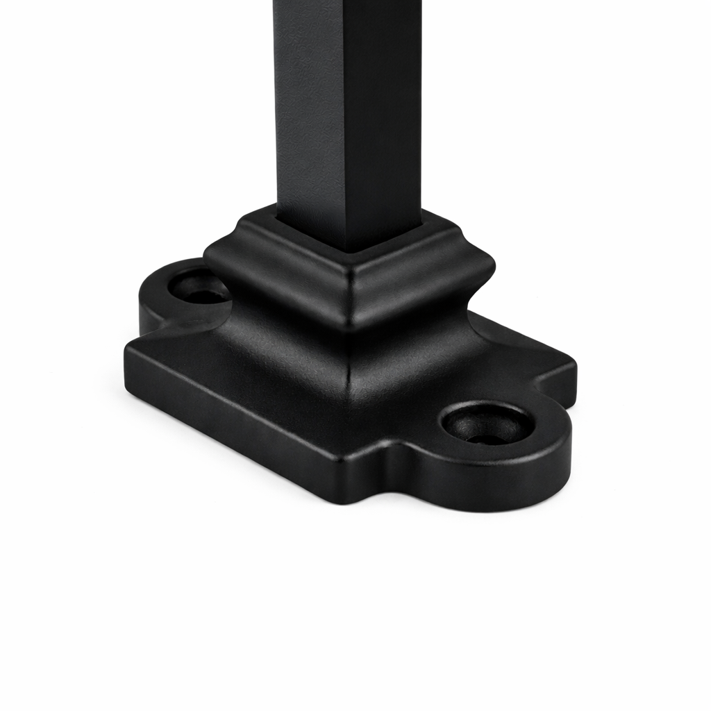 Baluster Shoe 9066DE - Square 1/2" - Flat Shoe w/ Side Mount Screws