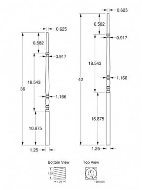 Bordeaux 908 Baluster
