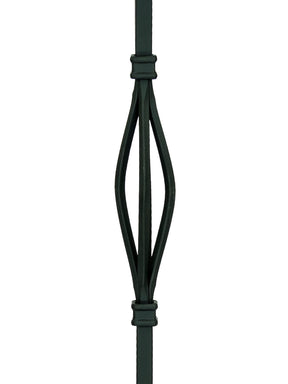Iron Baluster 9082 - 1/2" Square - Double Basket Slimline
