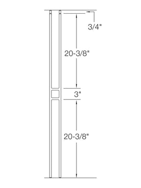 Iron Baluster 9085 - 1/2" Square - Single Panel