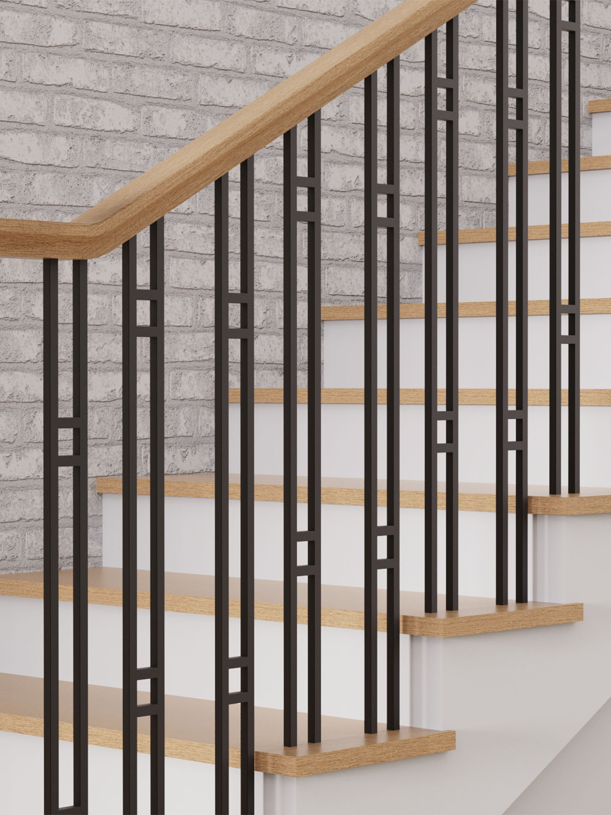 Iron Baluster 9086 - 1/2" Square - Double Panel