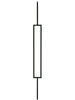 Iron Baluster 9089XL - 1/2" Square - 24" Single Rectangle