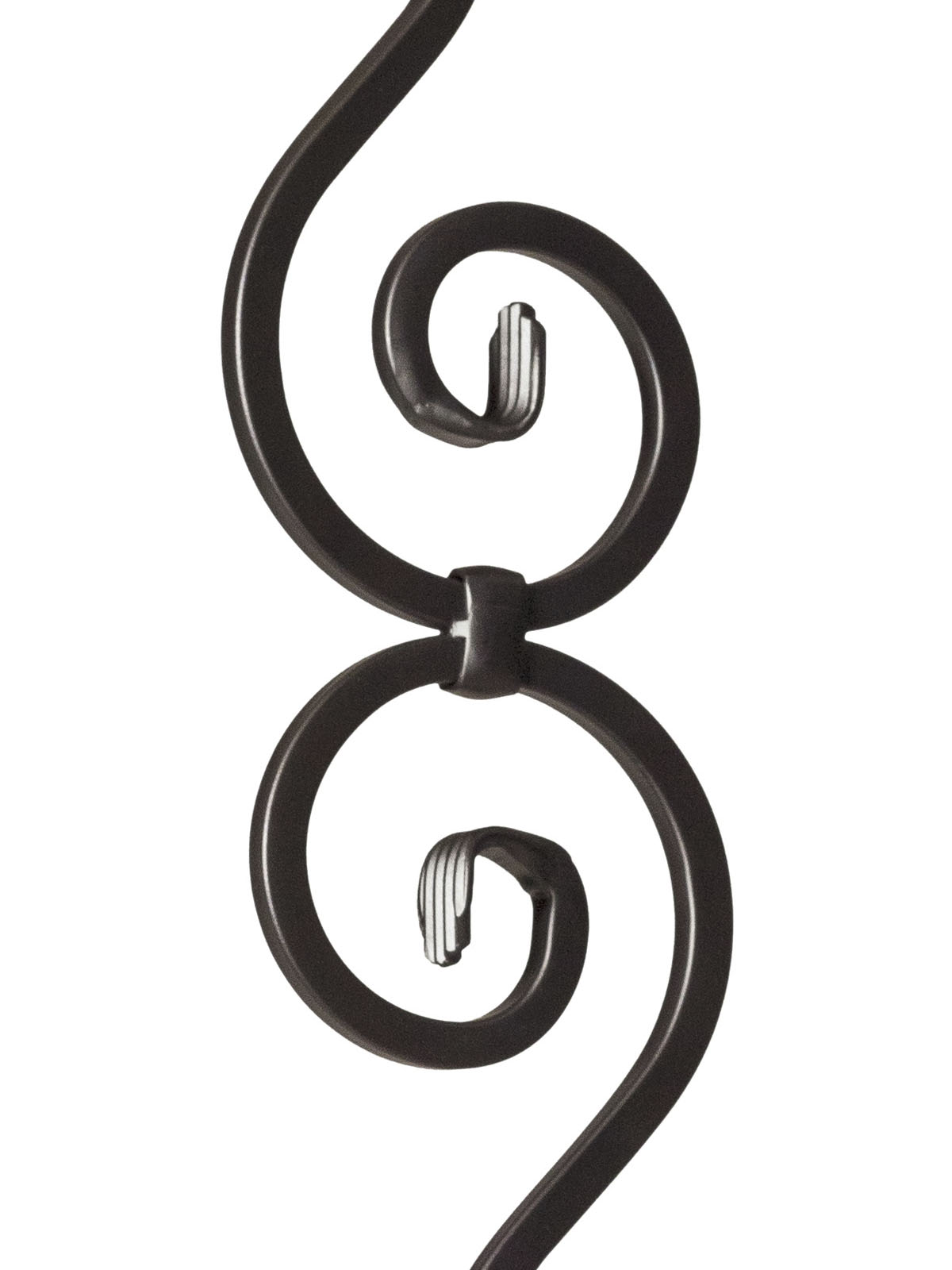 Iron Baluster 9090 - 1/2" Square - Spiral Scroll