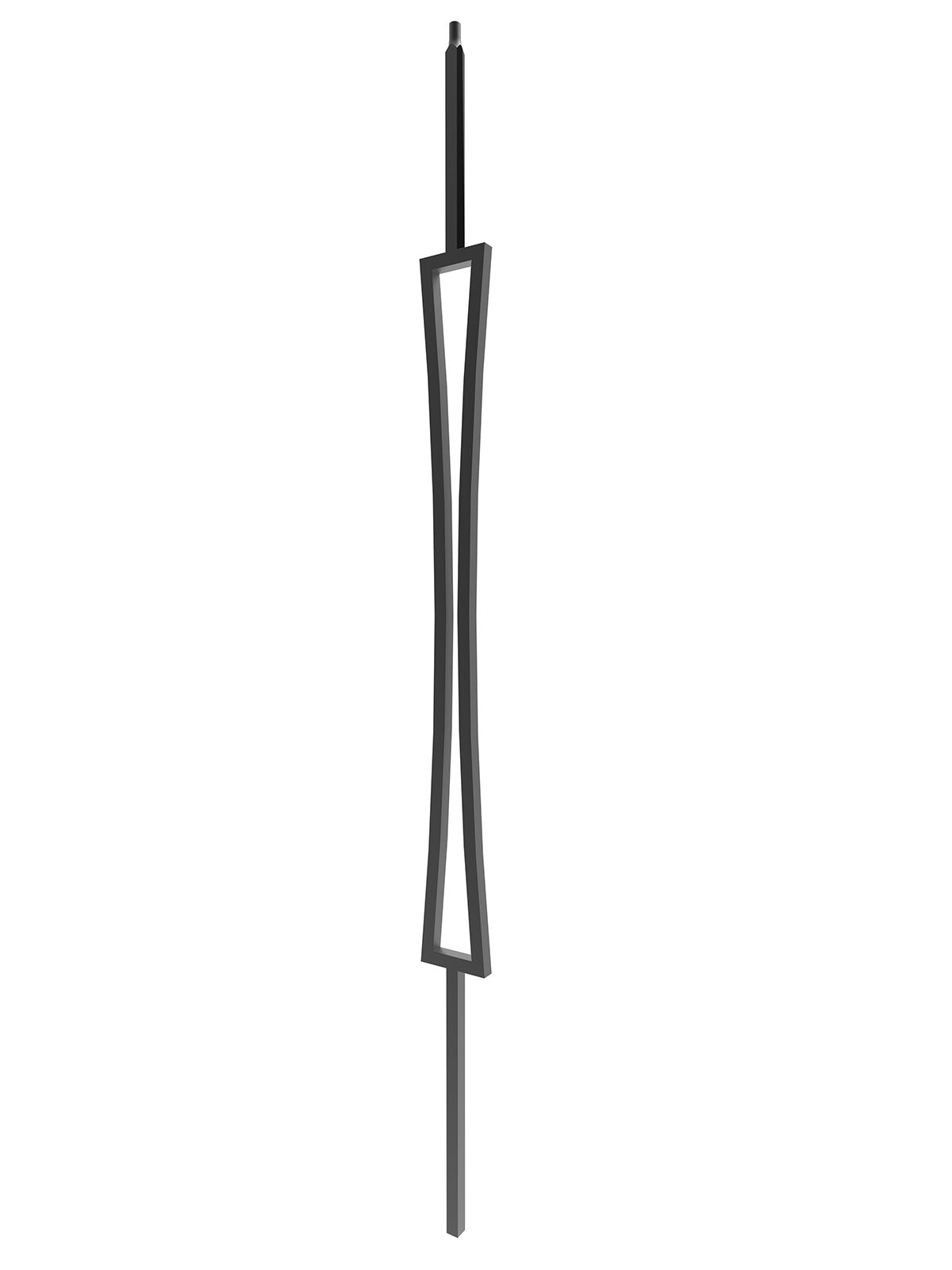 Iron Baluster 9097 - 1/2" Square - Compressed Rectangle