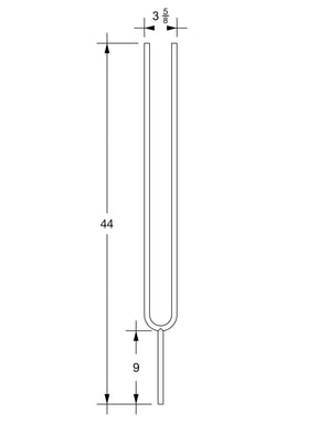 Iron Baluster 9492 - 1/2" Round - Split Oval