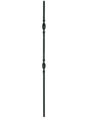 Iron Baluster 9507 - 5/8" Round - Double Ribbon