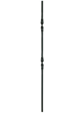 Iron Baluster 9507 - 5/8" Round - Double Ribbon