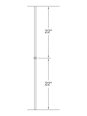 Iron Baluster 9510 - 5/8" Round - Single Collar