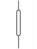 Iron Baluster 9588-XL - 5/8" Round - 24" Oval