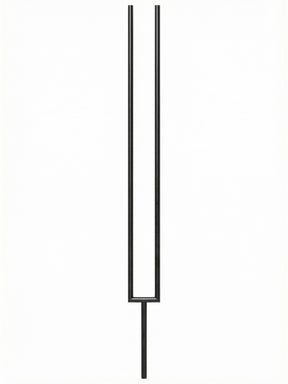 Iron Baluster 9596 - 5/8" Round - Split Rectangle