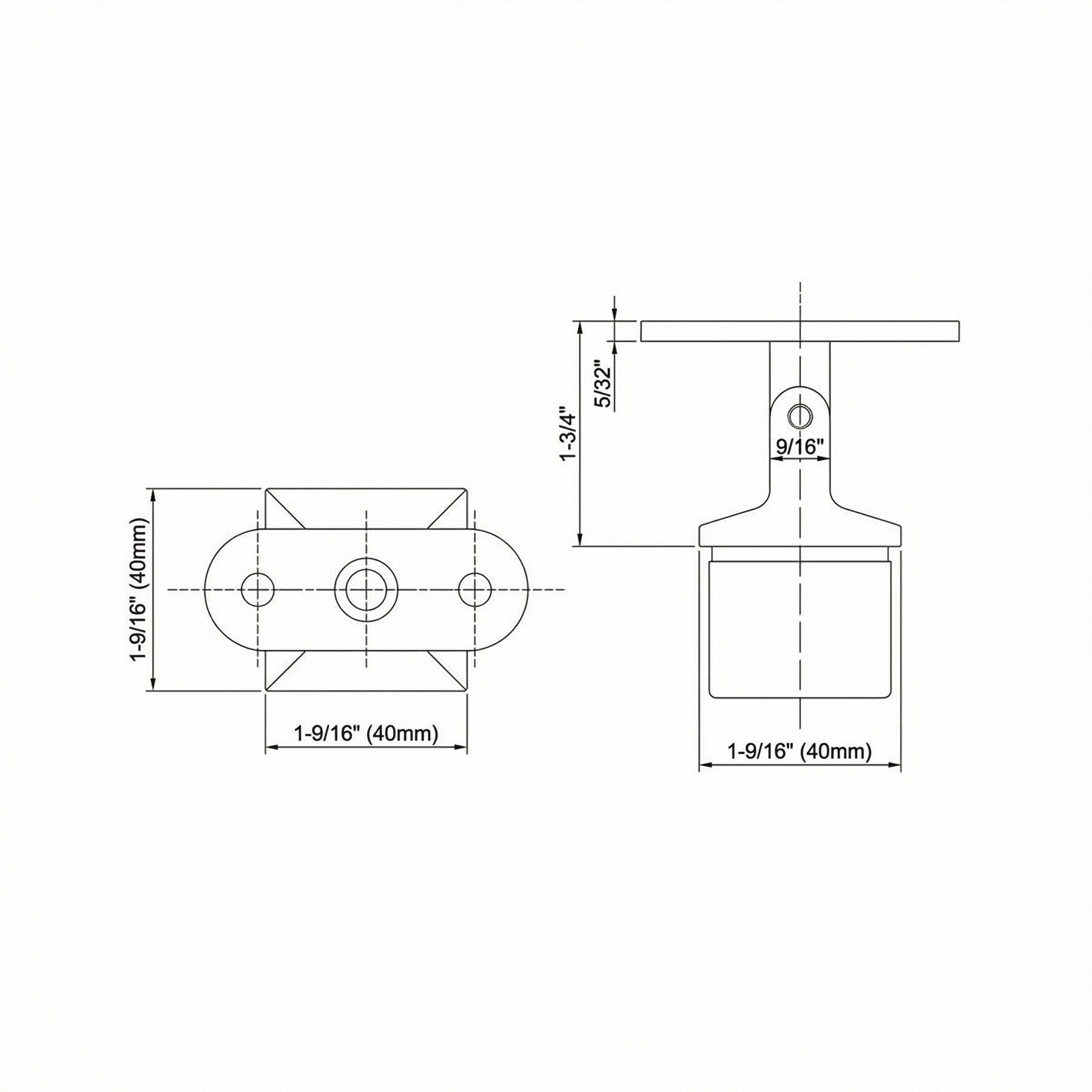 SteelX AB001 Adjustable Handrail Bracket