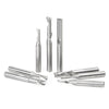#option_ AMS-165 8-Pc Plastic Cutting Solid Carbide Spiral 'O' Flute Collection, 1/4 Inch Shank 