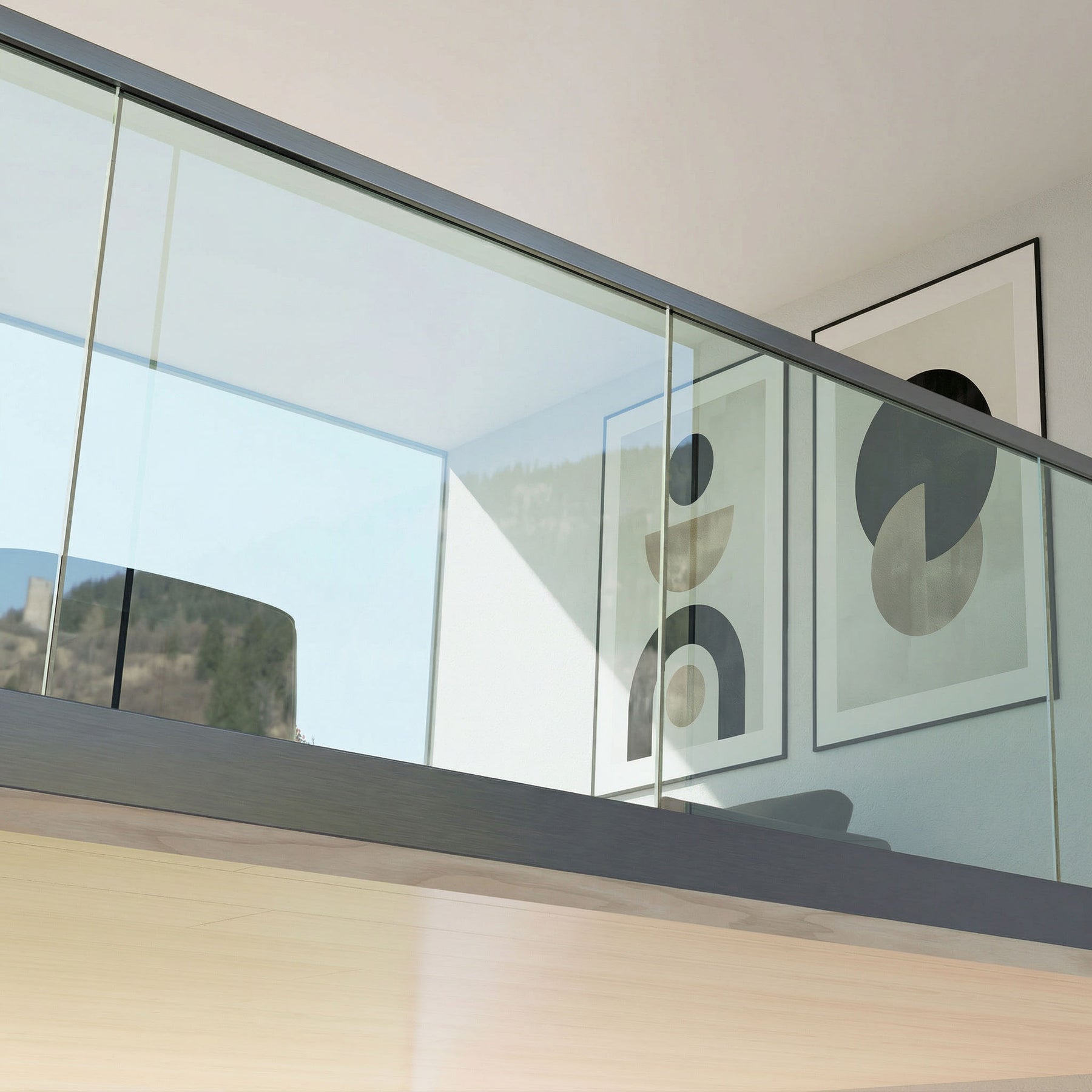 GlassX BS001 U-Channel Base Shoe Rail for Glass Panels - 10'