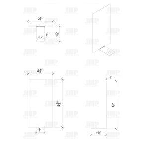 GlassX BSEC001 End Cap for BS001 Aluminum Base Shoe