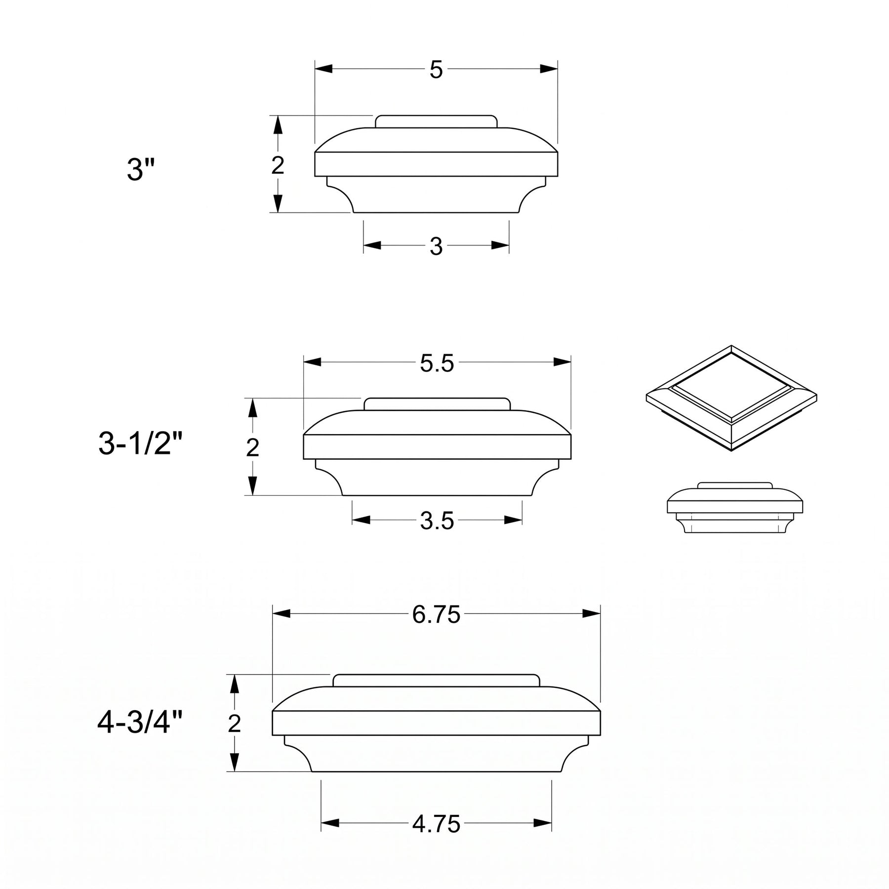 Box Newel Cap D