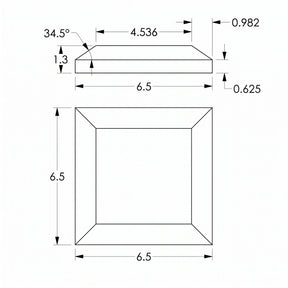 Newel Post Cap V - Chamfered Cap