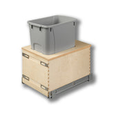 #Option_11 7/8 x 19 5/8 x 18 1/2 - Bottom Mount Waste Unit: Single 34-Quart *Gray* Bin
