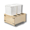 #Option_20 3/8 x 23 5/8 x 22 1/2 - Double 50-Quart Bins, 3 Canisters Right Of Bins