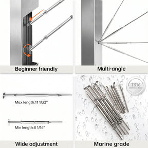 SteelX CC011 1/8" Cable Hardware - Swage Turnbuckle