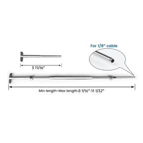 STLX-CC011 1/8" Cable Hardware Kit - Swage Turnbuckle