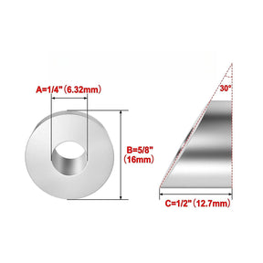 STLX-CC012 1/8" Cable Hardware - 30 Degree Angle Beveled Washer ID 1/4"