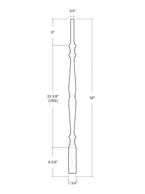 Central Park Baluster (Pin Top)