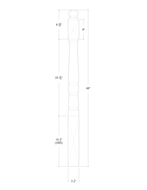 Cobble Hill Post to Post Newel