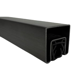 GlassX CR01SQ Stainless Steel Square Cap Rail for Glass Railings - 16'