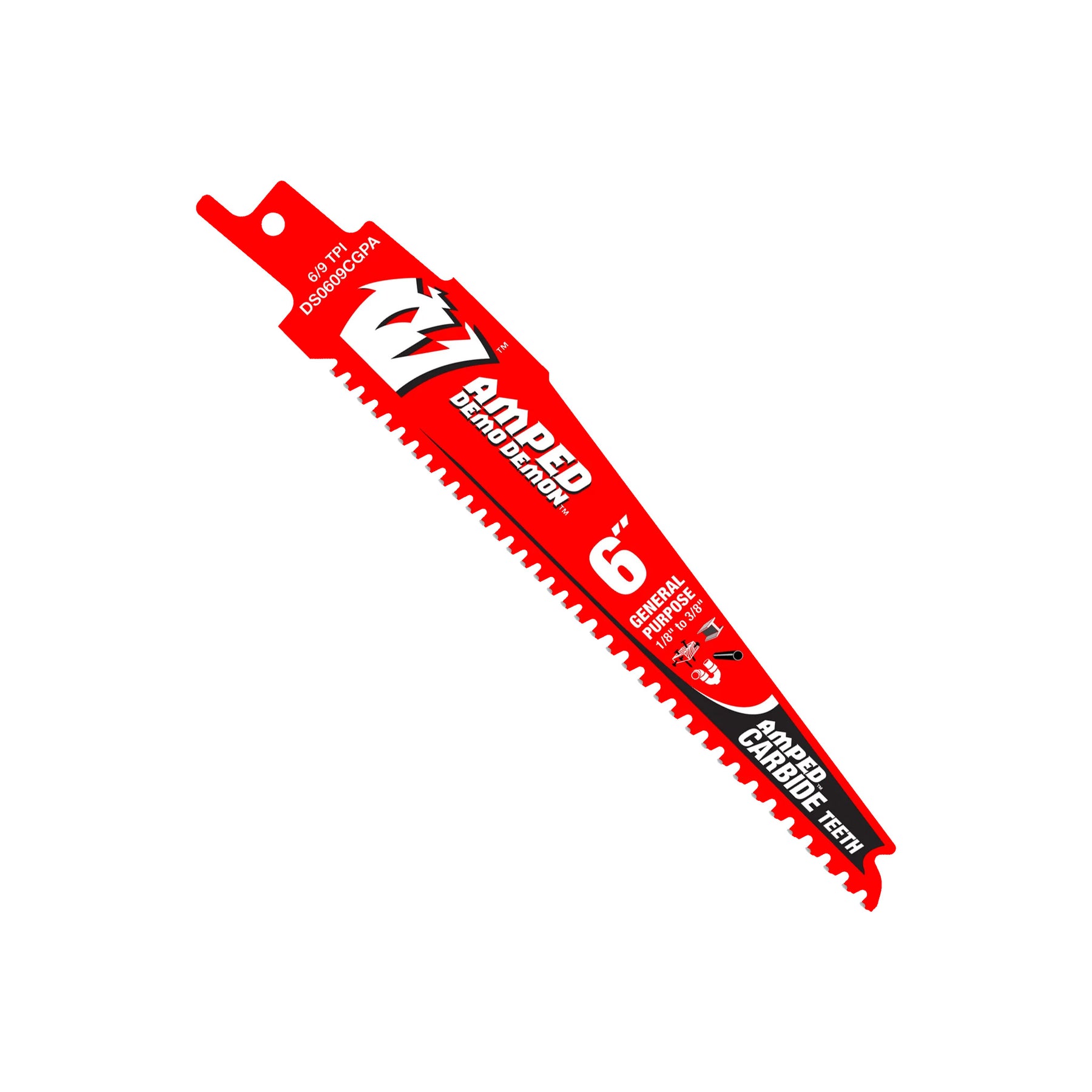 Diablo 6/9TPI AMPED Demo Demon Carbide Teeth Reciprocating Saw Blades for General Purpose Cuts