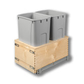 #Option_14 3/8 x 23 5/8 x 22 1/2 - Double 50-Quart *Gray* Bins