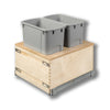#Option_17 3/8 x 19 5/8 x 21 1/2 - Double 34-Quart *Gray* Bins