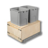 #Option_17 3/8 x 23 5/8 x 22 1/2 - Double 50-Quart *Gray* Bins